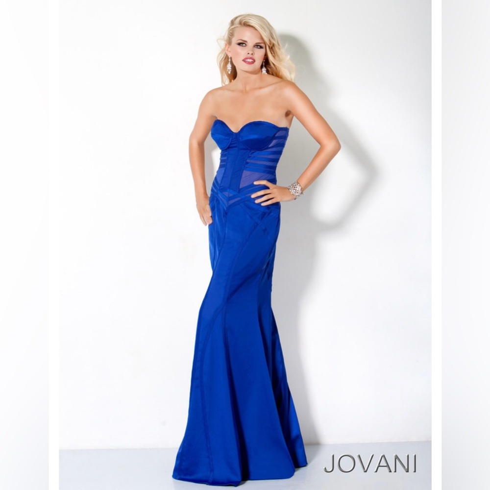 Jovani royal blue corset gown size 0/2